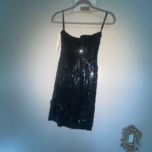 Sherri Hill Black Sequin Dress